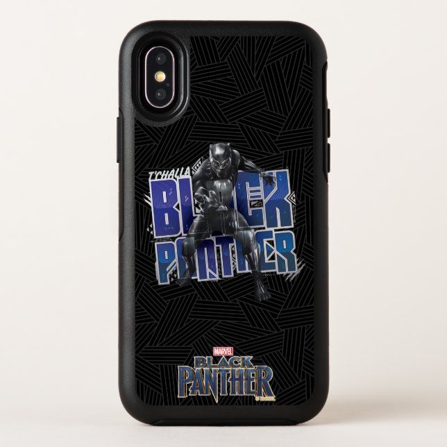 Black Panther | T'Challa - Black Panther Graphic Otterbox iPhone Case (Back)