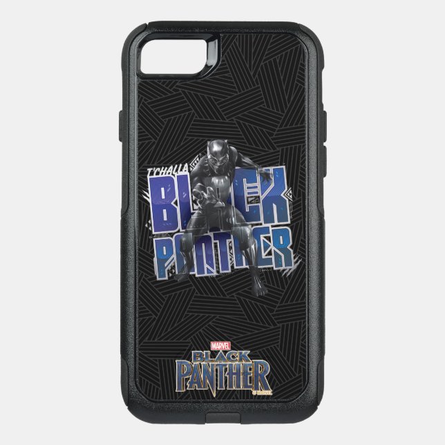 Black Panther | T'Challa - Black Panther Graphic Otterbox iPhone Case (Back)