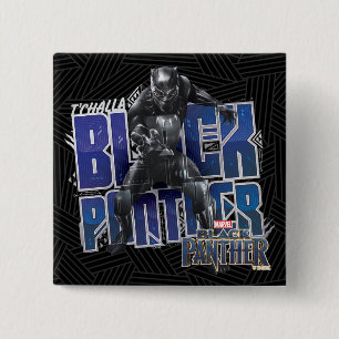 Black Panther   T'Challa - Black Panther Graphic Pinback Button
