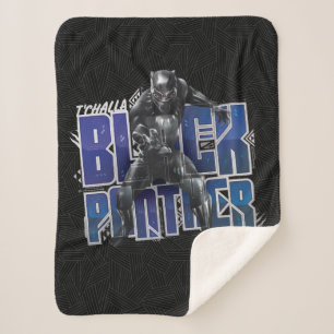 Black Panther   T'Challa - Black Panther Graphic Sherpa Blanket
