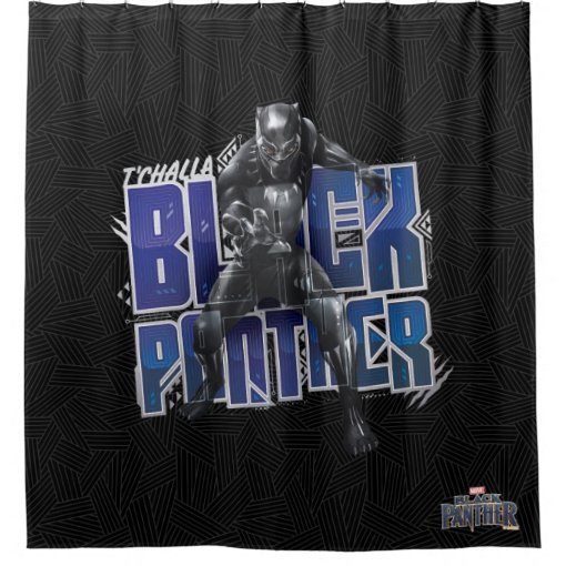 Black Panther T'Challa Black Panther Graphic Shower Curtain Zazzle