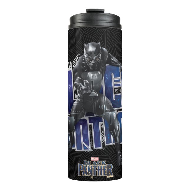 Black Panther | T'Challa - Black Panther Graphic Thermal Tumbler (Front)