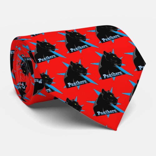 Black Panther Team Mascot  on Any Color Necktie