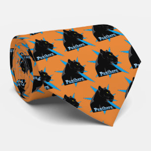 Black Panther Team Mascot  on Any Color Necktie
