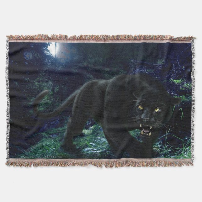 Black panther throw blanket (Front)