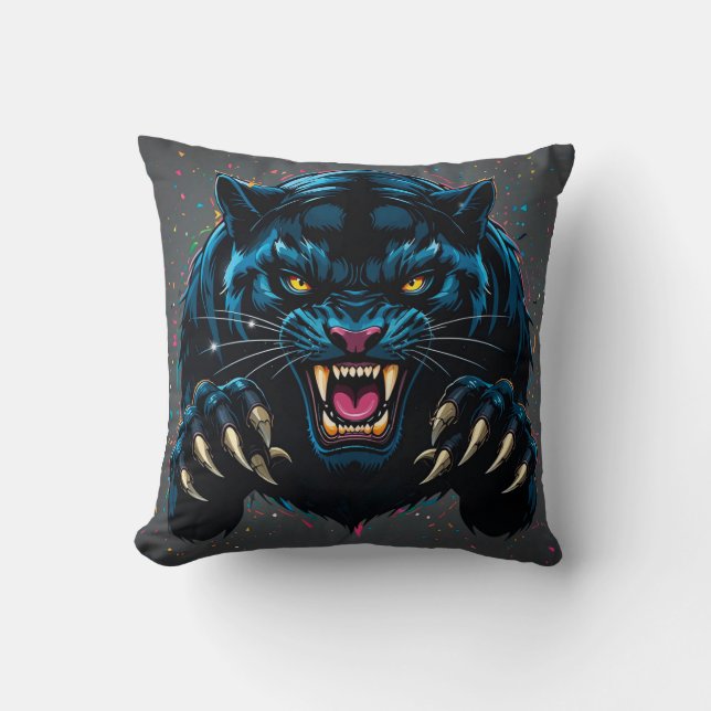 Black panther throw pillow (Front)