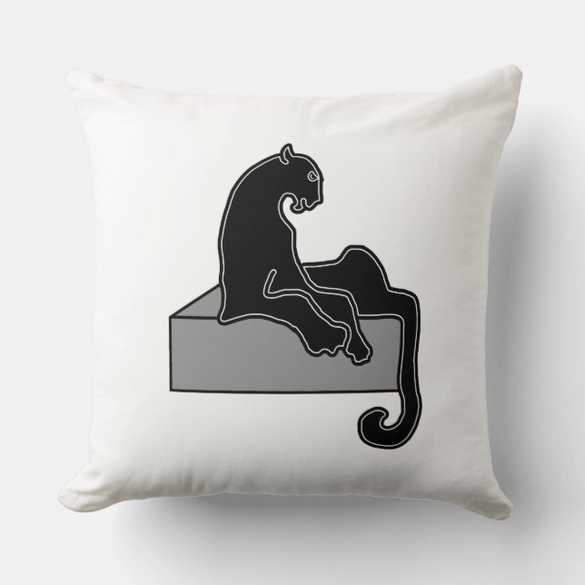 black Panther Throw Pillow (Front)