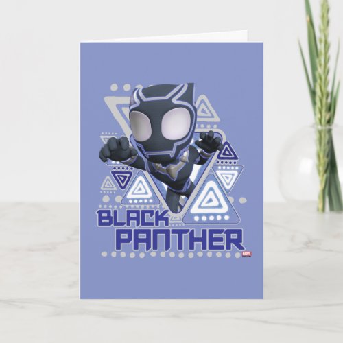 Black Panther Triangular Character Graphic Card
