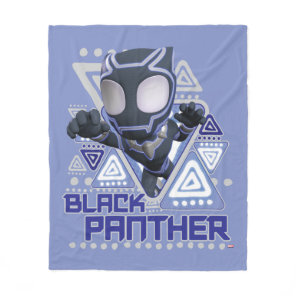 Black Panther Triangular Character Graphic Fleece Blanket