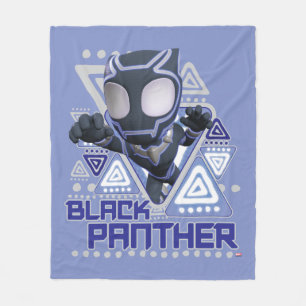 Black Panther Triangular Character Graphic Fleece Blanket
