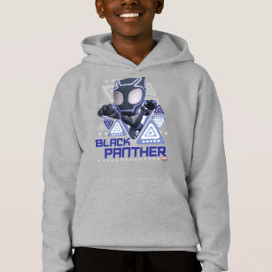 Black Panther Triangular Character Graphic Hoodie