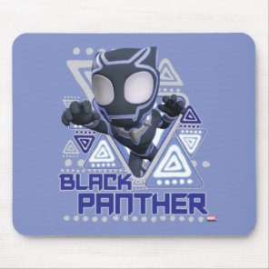 Black Panther Triangular Character Graphic Mouse Pad
