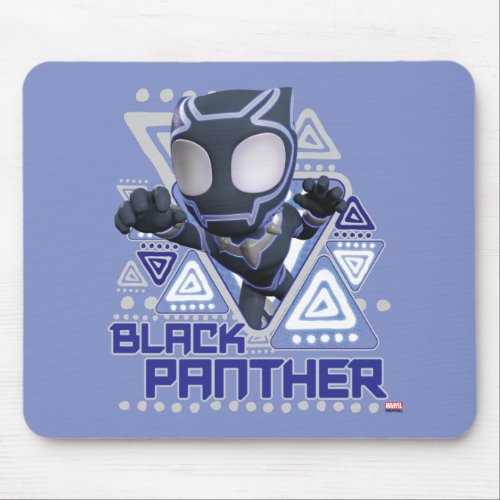 Black Panther Triangular Character Graphic Mouse Pad