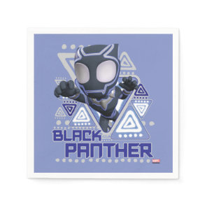 Black Panther Triangular Character Graphic Napkins