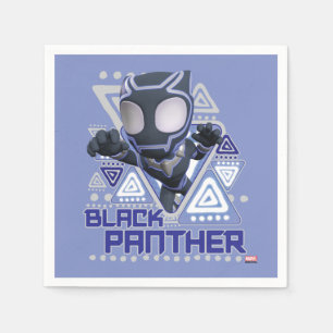 Black Panther Triangular Character Graphic Napkins