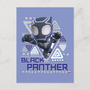 Black Panther Triangular Character Graphic Postcar Postcard