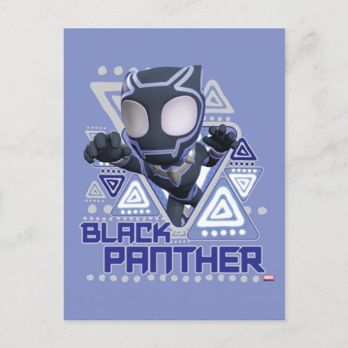 Black Panther Triangular Character Graphic Postcard