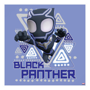 Black Panther Triangular Character Graphic Poster