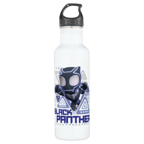 Black Panther Triangular Character Graphic Stainless Steel Water Bottle