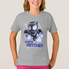 Black Panther Triangular Character Graphic T-Shirt