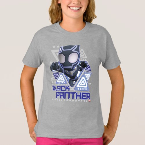 Black Panther Triangular Character Graphic T_Shirt