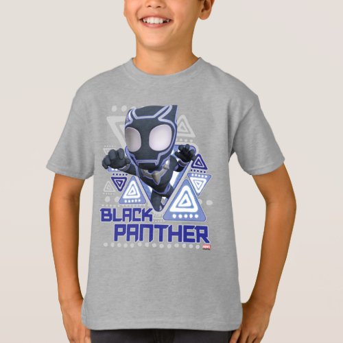 Black Panther Triangular Character Graphic T_Shirt