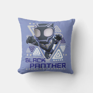 Black Panther Triangular Character Graphic Throw Pillow