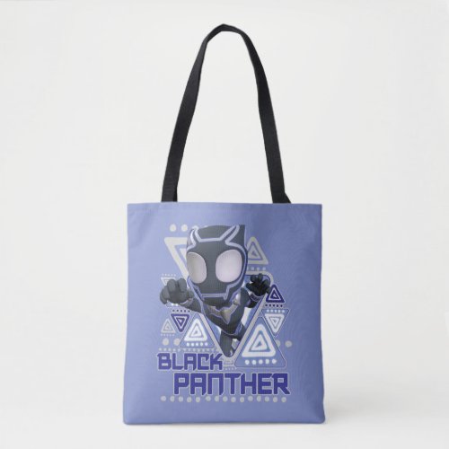 Black Panther Triangular Character Graphic Tote Bag