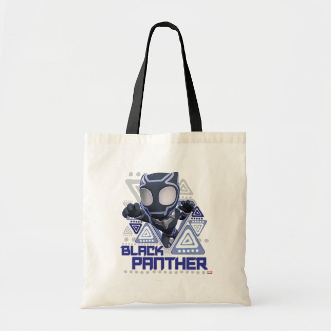 Black Panther Triangular Character Graphic Tote Bag (Front)