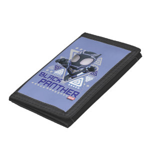 Black Panther Triangular Character Graphic Tri-fold Wallet
