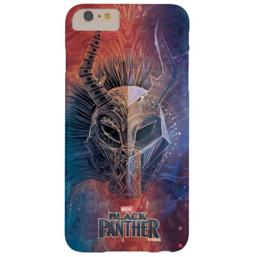 Black Panther  Tribal Mask Overlaid Art Barely There iPhone 6 Plus Case