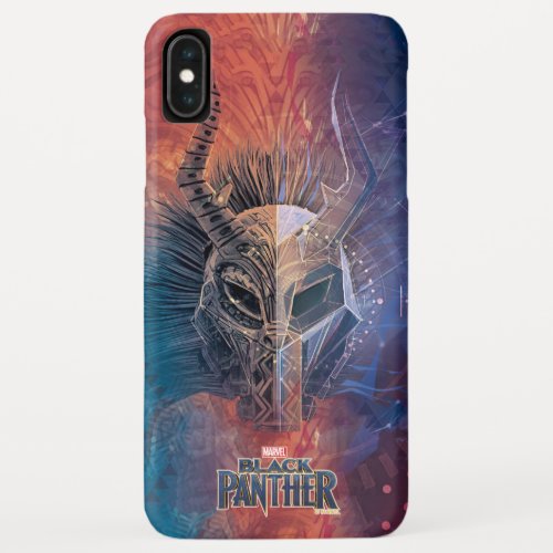 Black Panther  Tribal Mask Overlaid Art iPhone XS Max Case