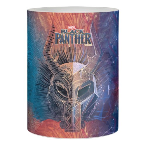 Black Panther  Tribal Mask Overlaid Art Flameless Candle