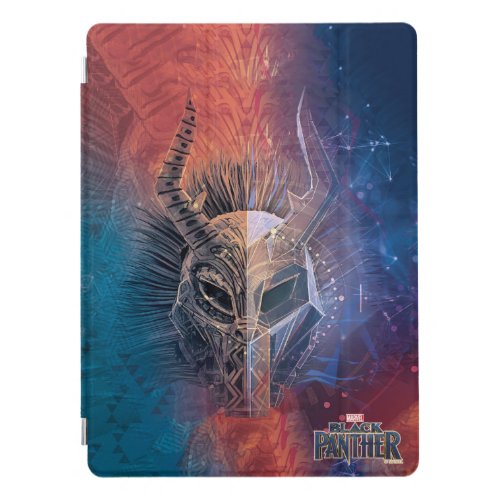 Black Panther  Tribal Mask Overlaid Art iPad Pro Cover