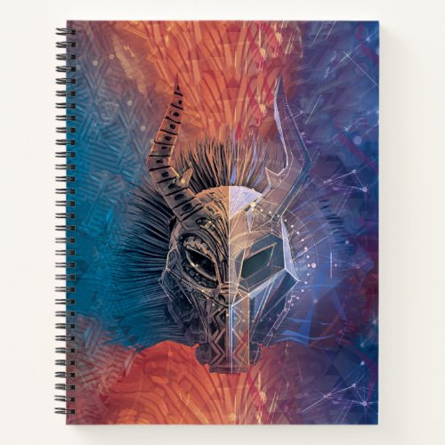 Black Panther  Tribal Mask Overlaid Art Notebook