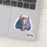 Black Panther | Tribal Mask Overlaid Art Sticker