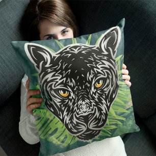 Black Panther Tropical Amazon Throw Pillow