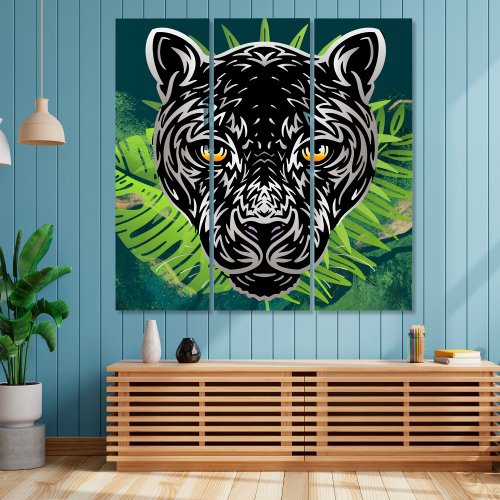 Black Panther Tropical Amazon Triptych