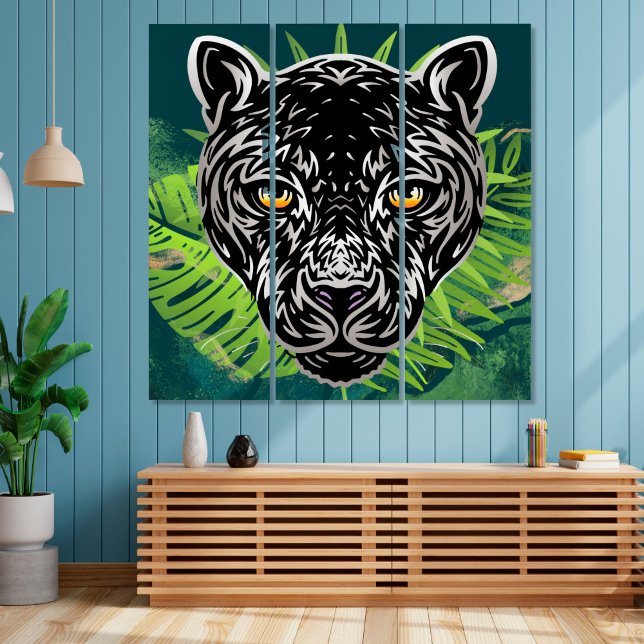 Black Panther Tropical Amazon Triptych (Creator Uploaded)