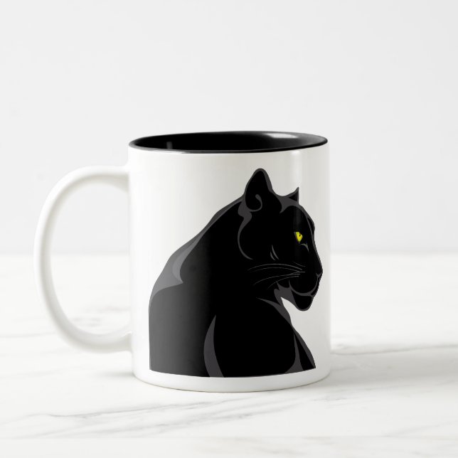 black panther Two-Tone coffee mug (Left)
