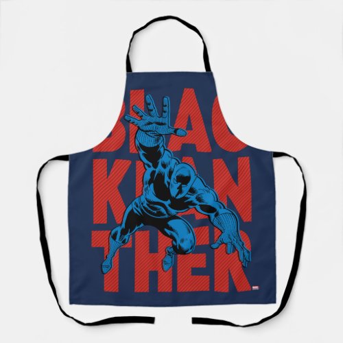 Black Panther Typography Character Art Apron