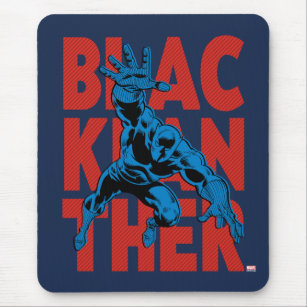 Black Panther Typography Character Art Mouse Pad
