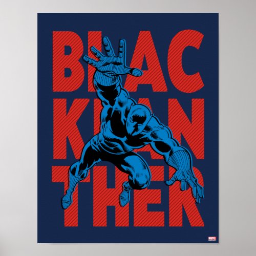 Black Panther Typography Character Art Poster
