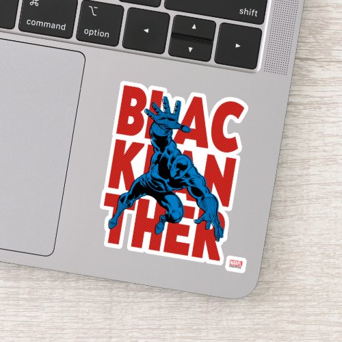Black Panther Typography Character Art Sticker