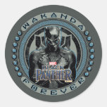 Black Panther | Wakanda Forever Badge Classic Round Sticker