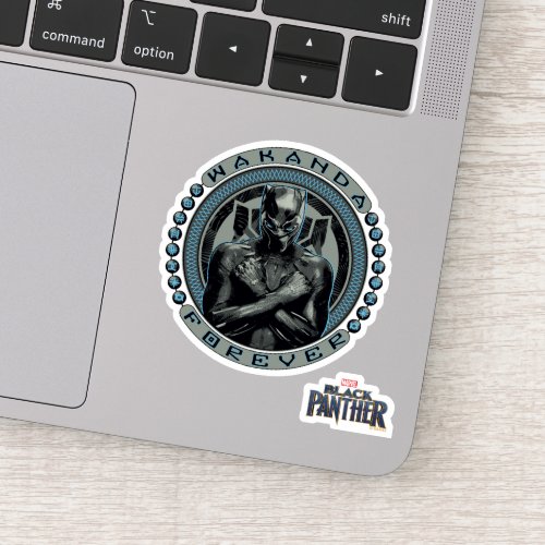 Black Panther  Wakanda Forever Badge Sticker