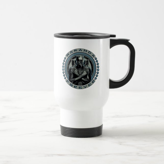 Black Panther | Wakanda Forever Badge Travel Mug (Right)
