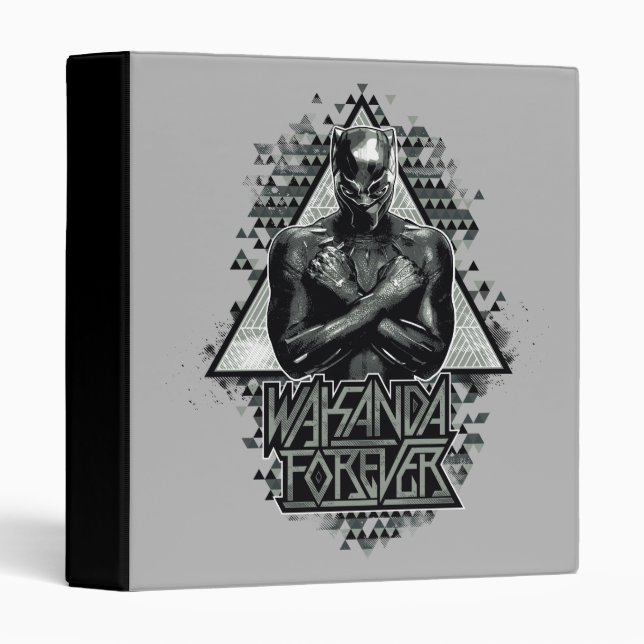 Black Panther | "Wakanda Forever" Graphic 3 Ring Binder (Front/Spine)