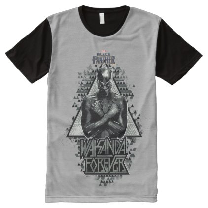Black Panther | &quot;Wakanda Forever&quot; Graphic All-Over-Print T-Shirt