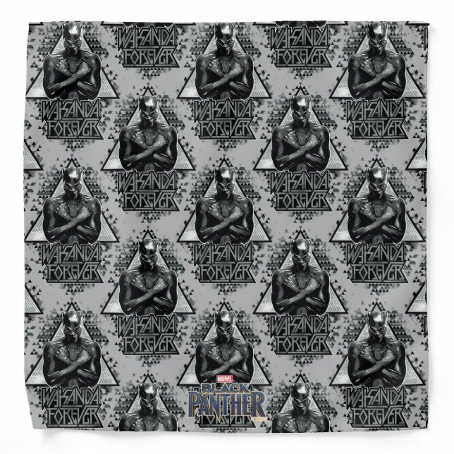 Black Panther | "Wakanda Forever" Graphic Bandana (Front)